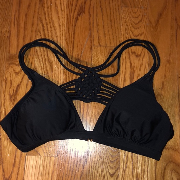 Xhilaration Swim Super Cute Black Bikini Top Barely Worn Poshmark